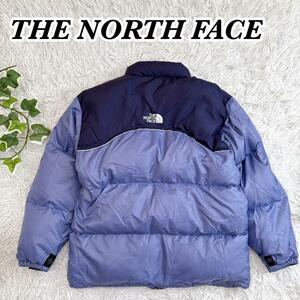 送料無料　希少カラー　THE NORTH FACE　ノースフェイス　センターロゴ　ヌプシ　ダウンジャケット　600フィル　パープル　紫