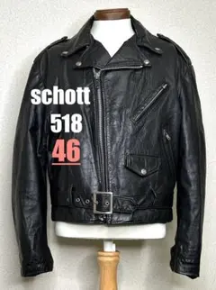 ④schott【46】518 米国製◇牛革ジャンninja ハーレーgpz