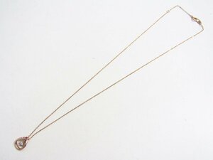 K10 ピンクゴールド しずく TOP ネックレス 約40cm 約1.2g ▼AC24503
