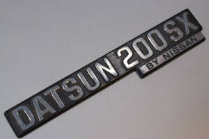 ■ DATSUN 200SX 実車エンブレム Badge ダットサンS110 Rcitys Nissan Silvia RS ZSE-X 日産シルビア 欧州仕様車取外し品 W180mm Limited1