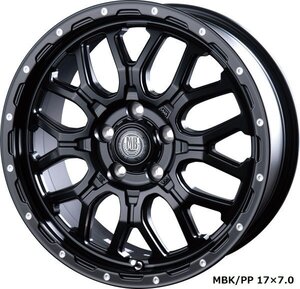 INTER MILANO MUD BAHN XR-800M 150系ランドクルーザープラド 17インチ アルミホイール 5本セット 17×7.5J +25 PCD139.7 6穴MBK/PP