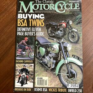 B1682 1997　 「The Classic MOTOR CYCLE」クラシックモーターサイクル 英国　旧車雑誌　英国車 古本　雑誌 旧車　ビンテージ　自動車