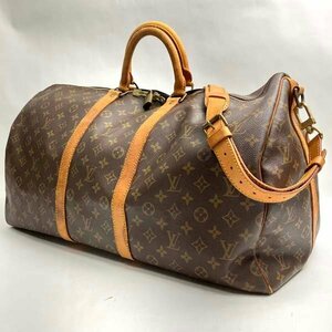 t)ルイ・ヴィトン LOUIS VUITTON モノグラム キーポル55 M41424 ボストンバッグ 旅行鞄 中古 ※ポアニエ/ネームタグ/他有り