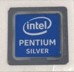 ■新品・未使用 ■10枚セット 【pentium SILVER】エンブレムシール　【18*18㎜】送料無料・追跡サービス付き☆P149