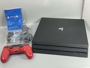 1円～ SONY ソニー Playstation4 PRO プレイステーション4 PS4 Pro CUH-7000B 1TB ジェットブラック 外箱付き 本体のみ動作確認済