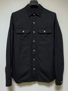 リックオウエンス Rick Owens 21SS OUTERSHIRT アウターシャツ ジャケット ブルゾン RU21S6729-TE　ブラック　スナップボタン タグ付き　黒