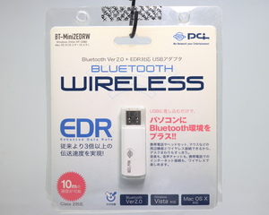 【長期保管品/未開封 未使用】 PLANEX BT-Mini2EDRW / Bluetoothアダプタ / Class2対応 / Windows Vista/XP/2000 Mac OS X 10.4.7/10.3.9