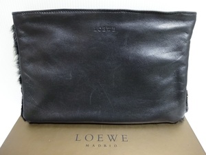 美品の方 LOEWE ロエベ ポーチ ブラックカラー KAWA