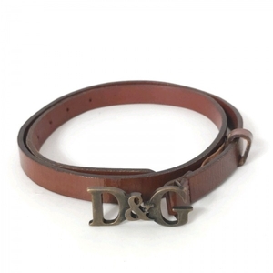 ディーアンドジー D&G 40 - レザー×金属素材 ブラウン×ブロンズ ベルト
