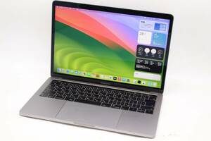 中古良品 2K対応 13.3型 Apple MacBook Pro 2018 A1989 (TouchBar) グレー macOS 14 Sonoma 八世代 i7-8559U 16GB NVMe 1TB-SSD 管:1348h