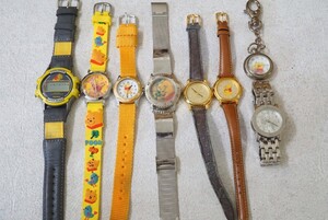 F280 DISNEY/ディズニー くまのプーさん Winnie the Pooh 腕時計など 8点 クォーツ デジタル アクセサリー 大量 まとめて おまとめ 不動品