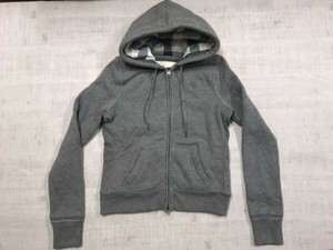 アバクロンビー＆フィッチ Abercrombie&Fitch アメカジ サーフ 裏地キルティング スウェットパーカー レディース 綿混 L グレー