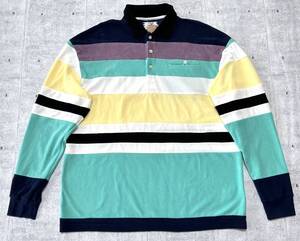 新品 定価26400円 SON OF THE CHEESE パイル ポロシャツ　　サノバチーズ Border Polo Shirt ボーダー ポロシャツ 大きいサイズ 玉9949