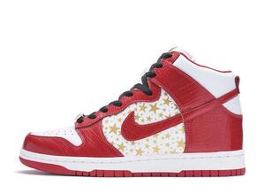 Supreme Nike SB Dunk High "Red Stars" 28cm 307385-161