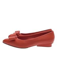 Salvatore Ferragamo◆Viva Bow Ballet Flat/パンプス/UK5/ORN/レザー