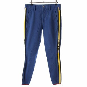 【グッチ】Gucci　18年 サイドライン ロゴ パンツ スラックス ボトムス 522938 ブルー 44 【中古】【正規品保証】213563