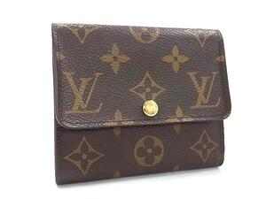 1円 ■極美品■ LOUIS VUITTON ルイヴィトン M60402 モノグラム ポルトフォイユアナイス 三つ折り 財布 ウォレット ブラウン系 FJ0347