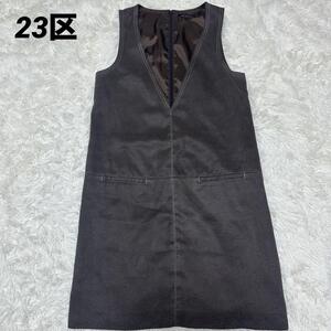 【23区】/ノースリーブ/ワンピース/M/ブラウン/オンワード樫山/トップス/古着/ウェア/服/女性/レディース/ニジュウサンク