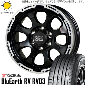 215/65R16 サマータイヤホイールセット ハイエース (YOKOHAMA BluEarth RV03 & MADCROSS GRACE 6穴 139.7)