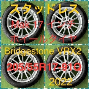 241028-01 BRIDGESTONE BLIZZAK VRX2 スタッドレスタイヤ+MAK 17inch Wheel MINI CROSSOVER/MINI Paceman(R60)/BMW1シリーズなど