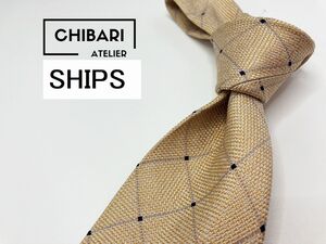 【超美品】SHIPS　シップス　ドット柄 ネクタイ 3本以上 送料無料 メンズ ブラウン　1104201