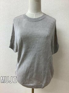 無印良品 (MUJI) グレー 麻ニット サイズM-L