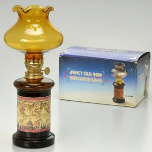 アルコールランプ ★ FANCY OLD MAP KEROSENE LAMP　ガラス製　未使用　レトロ