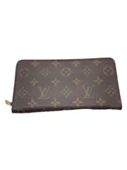 LOUIS VUITTON ポルト・モネ・ジップ_モノグラム・キャンバス_BRW PVC ブラウン レディース