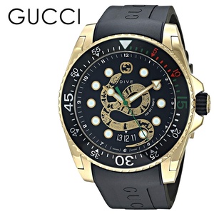 グッチ 腕時計 手表 メンズ グッチ時計 ダイヴ 45mm ブランド ブラック gucci プレゼント 誕生日プレゼント