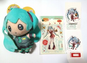 初音ミク 4個セット ぬいぐるみキーホルダー アクリルスタンド　トレーディングアクリルスタンド シークレット　 ダイナー