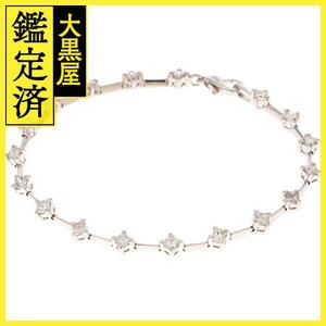 JEWELRY　貴金属・宝石　ブレスレット　K18ホワイトゴールド　ダイヤモンド　1.86ct　6.4g　2143000677587 【205】