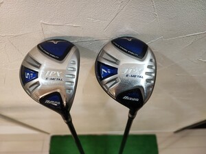 ★中古/FW2本セット/Mizuno ミズノ JPX E-METAL/5W/7W/フレックスSR/フェアウェイウッド