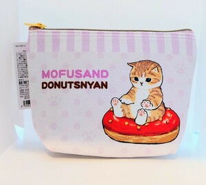 □★　猫柄　猫雑貨　猫グッズ　モフサンド　mofusand ぢゅの　ポーチ　ドーナツにゃん　ねこ　ネコ　キャット cat