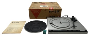 動作品 昭和レトロ ターンテーブル TRIO KP-51F フルオートマチックターンテーブル FULL-AUTOMATIC TURNTABLE レコードプレーヤー 予備針有