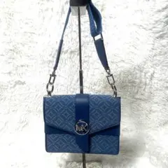 【美品】MICHAELKORS マイケルコーススモールジャガードショルダーバック