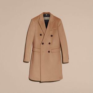 Burberry バーバリー　カシミヤ混合　ダブルチェスターコート　ポロコート　メンズ　44 46相当　カシミア