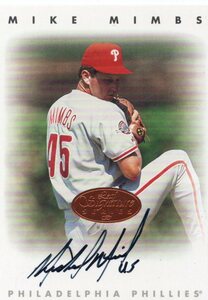 MLB 1996 LEAF（DONRUSS) SIGNATURE 　MIKE MIMBS マイク・ミンブス 直筆サイン　 新品ミント状態品 　