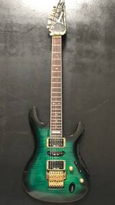 YFOK★希少!美品!日本製 エレキギター ポールギルバート愛用 アイバニーズ Sシリーズ 1995年製★Ibanez S series 虎杢 ソフトケース付☆彡