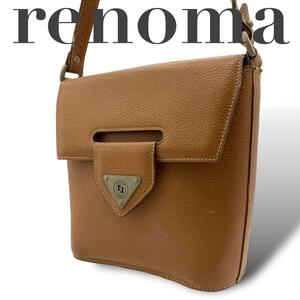 renoma レノマ ショルダーバッグ レザー 茶色 ブラウン