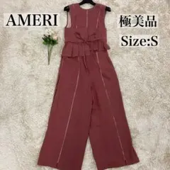 【極美品】アメリ PLEATS WIDE BELT ROMPERS ベルト付き