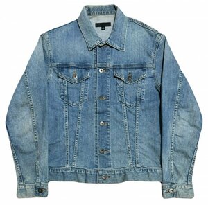 Mサイズ UNIQLO ユニクロ ストレッチ 3rd タイプ デニム ジャケット / USED加工 褪せ加工 トラッカー ジージャン Gジャン