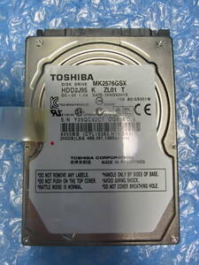 【中古】 TOSHIBA MK2576GSX 250GB/8MB 2348時間使用 管理番号:C139