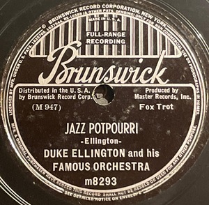 Brunswick. Records DUKE ELLINGTON and his FAMOUS ORCHESTRA・ JAZZ POTPOURRI / BATTLE OF SWING SP盤/78レコード