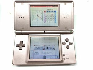 X139-W11-730 ◎ Nintendo ニンテンドー DSLite USG-001 本体 メタリックロゼ ケース付き 通電確認済み③