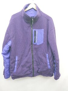 ◇ VISION STREET WEAR リバーシブル アウトドア ジップアップ 長袖 ブルゾン ジャンパー サイズL パープル系 メンズ P