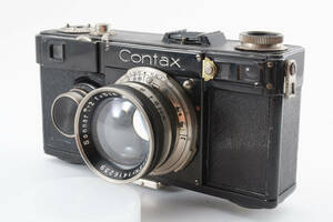 【1円スタート!!】★希少品★ ZEISS IKON CONTAX I型 BLACK + Sonnar 50mm F2 ブラックコンタックス 1型 レンジファインダーカメラ ゾナー