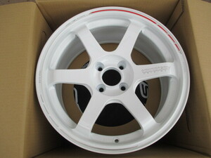 【新品 在庫あり】RAYS TE37 SONIC TIME ATTACK EDITION 16×8J+26 4H-100 WR 2本 ダッシュホワイト/REDOT◆ VORK RACING 鍛造 軽量 