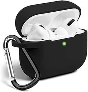 ケース for AirPods Pro 専用 (2019年10月発売 * 第三世代) 超薄型 シリコン素材 防水 防塵 カラビナ・