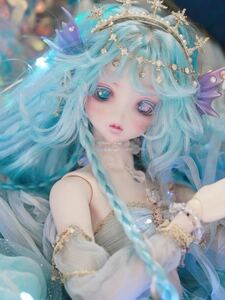 +sealand+ カスタムヘッド　パテ盛り ddh-09sw+アイ*2+人魚耳パーツ