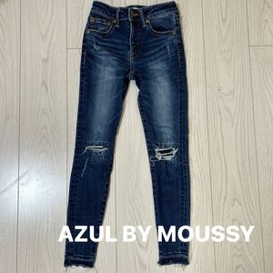 AZUL BY MOUSSY アズールバイマウジー デニムパンツ ジーンズ スキニー サイズ：XS レディース THF-18